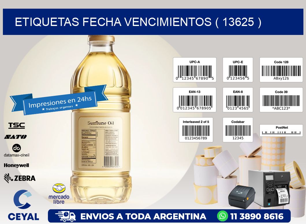 ETIQUETAS FECHA VENCIMIENTOS ( 13625 )