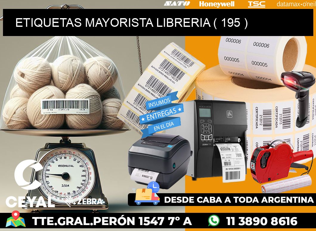 ETIQUETAS MAYORISTA LIBRERIA ( 195 )