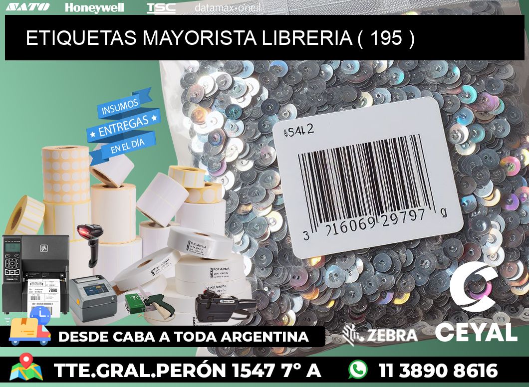 ETIQUETAS MAYORISTA LIBRERIA ( 195 )