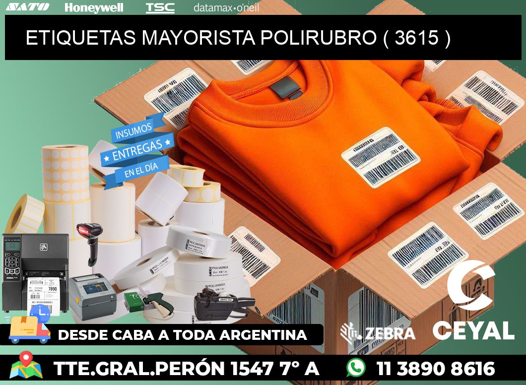 ETIQUETAS MAYORISTA POLIRUBRO ( 3615 )