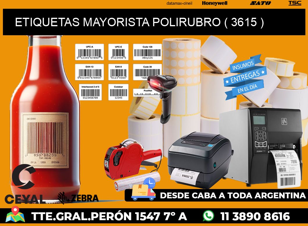 ETIQUETAS MAYORISTA POLIRUBRO ( 3615 )