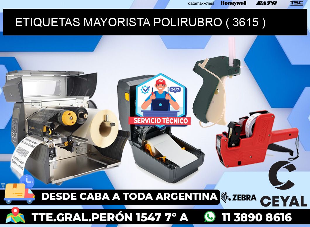 ETIQUETAS MAYORISTA POLIRUBRO ( 3615 )