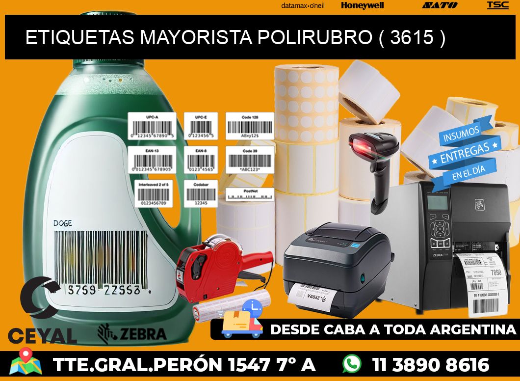 ETIQUETAS MAYORISTA POLIRUBRO ( 3615 )