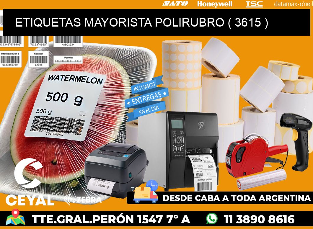 ETIQUETAS MAYORISTA POLIRUBRO ( 3615 )