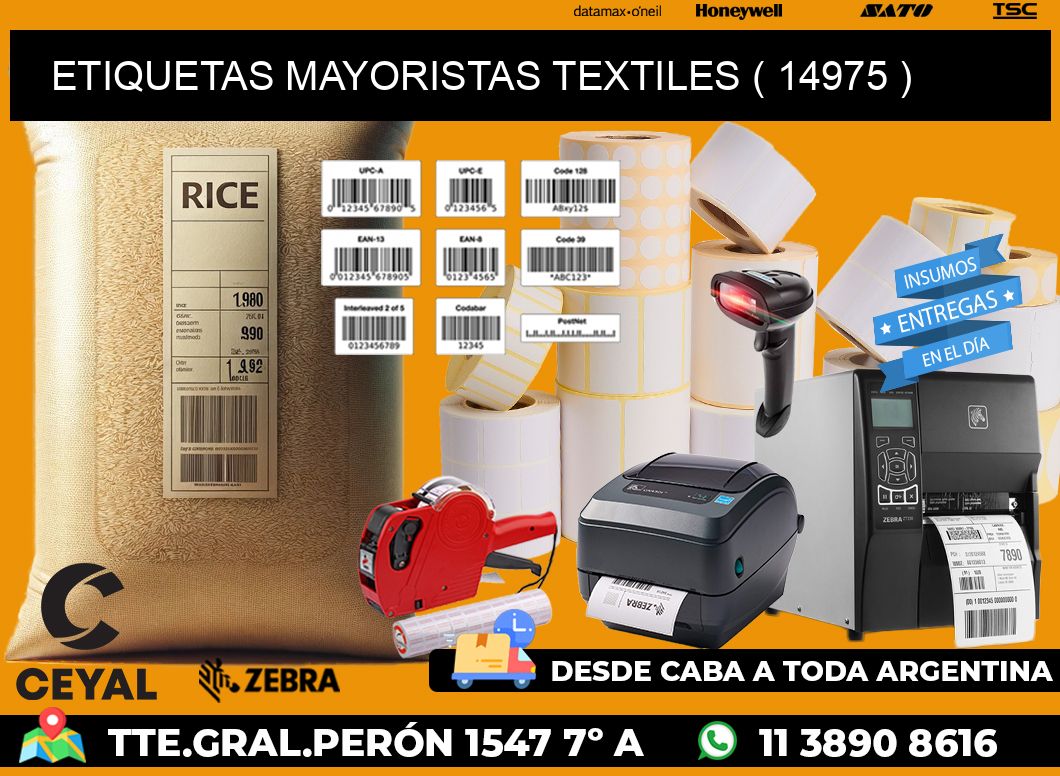 ETIQUETAS MAYORISTAS TEXTILES ( 14975 )