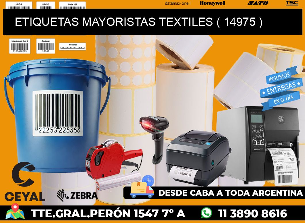 ETIQUETAS MAYORISTAS TEXTILES ( 14975 )