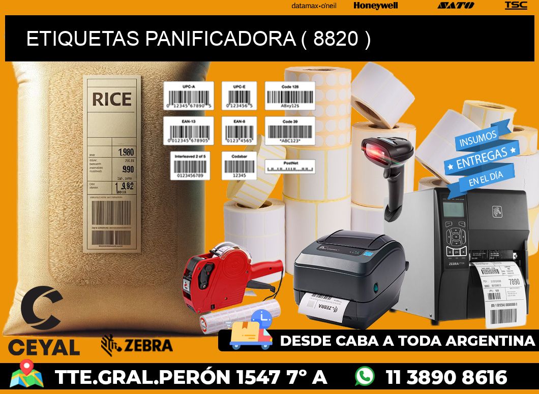 ETIQUETAS PANIFICADORA ( 8820 )