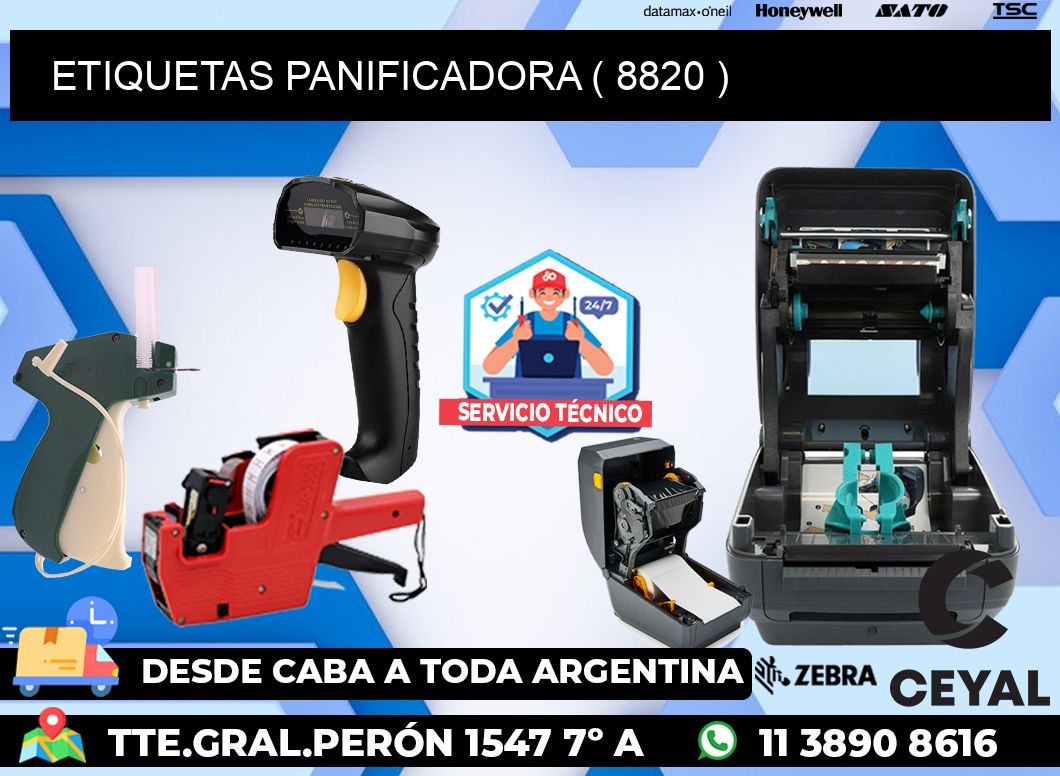 ETIQUETAS PANIFICADORA ( 8820 )