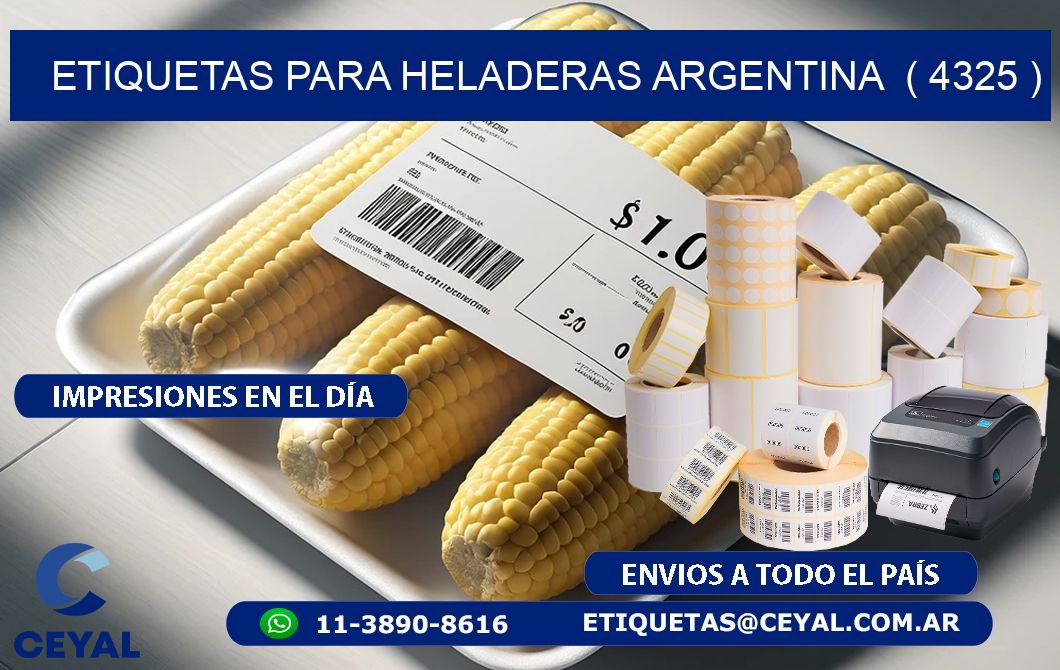 ETIQUETAS PARA HELADERAS ARGENTINA  ( 4325 )