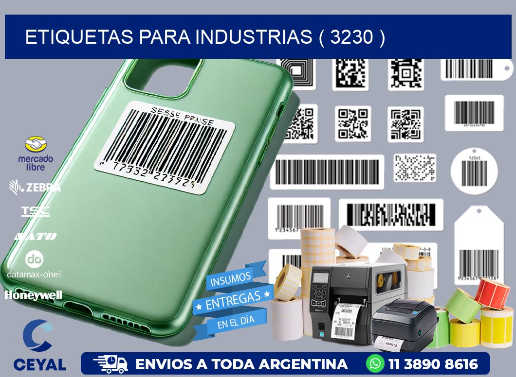 ETIQUETAS PARA INDUSTRIAS ( 3230 )