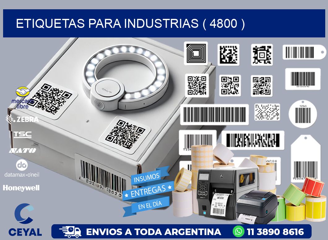 ETIQUETAS PARA INDUSTRIAS ( 4800 )