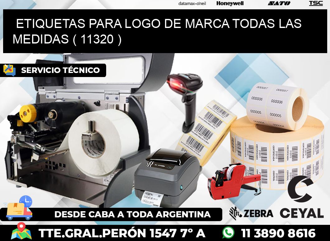 ETIQUETAS PARA LOGO DE MARCA TODAS LAS MEDIDAS ( 11320 )