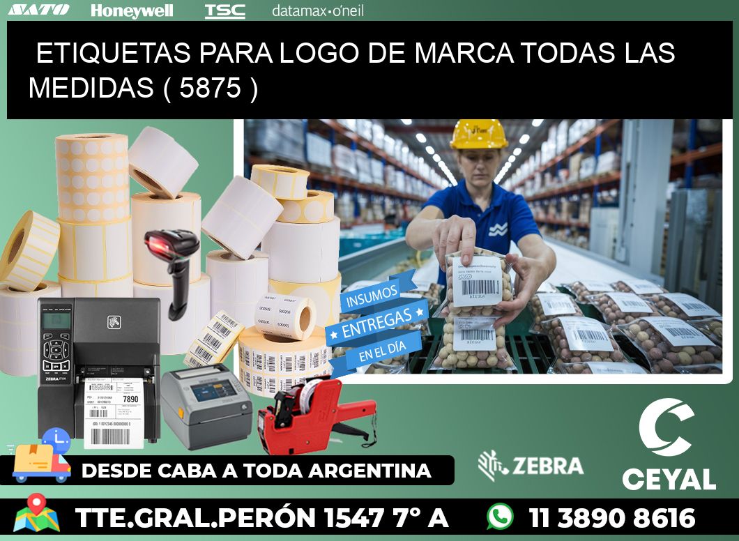 ETIQUETAS PARA LOGO DE MARCA TODAS LAS MEDIDAS ( 5875 )