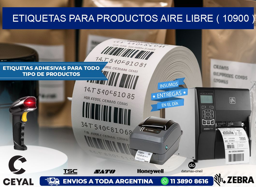 ETIQUETAS PARA PRODUCTOS AIRE LIBRE ( 10900 )