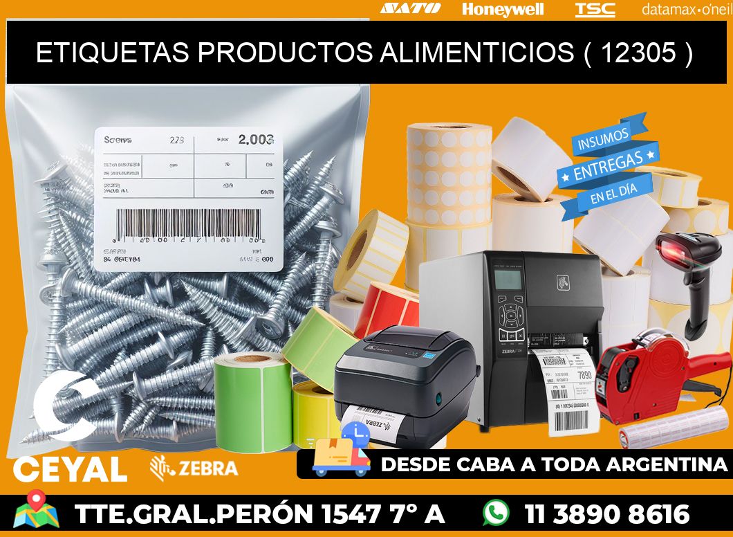 ETIQUETAS PRODUCTOS ALIMENTICIOS ( 12305 )