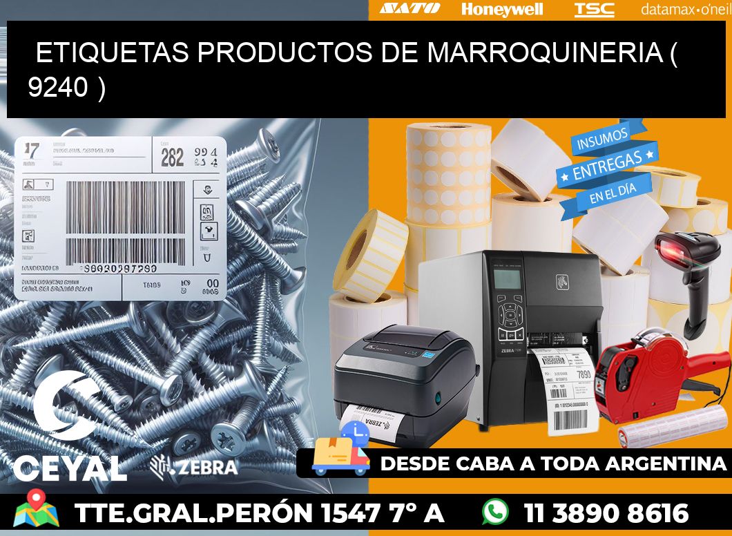 ETIQUETAS PRODUCTOS DE MARROQUINERIA ( 9240 )