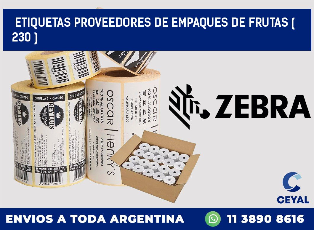 ETIQUETAS PROVEEDORES DE EMPAQUES DE FRUTAS ( 230 )