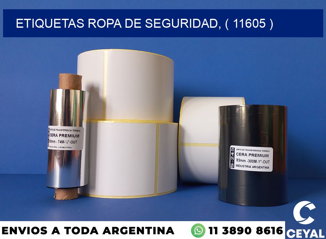 ETIQUETAS ROPA DE SEGURIDAD, ( 11605 )