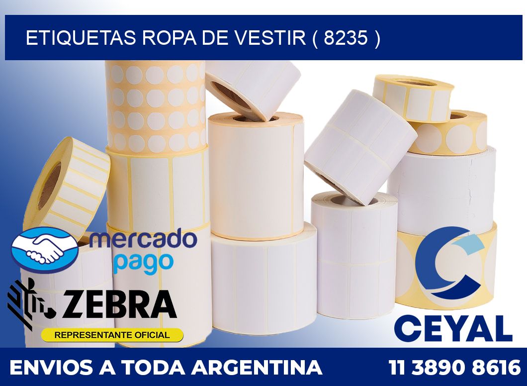 ETIQUETAS ROPA DE VESTIR ( 8235 )