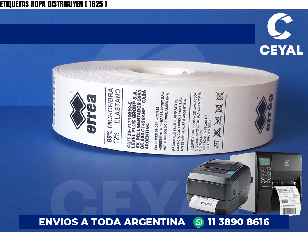 ETIQUETAS ROPA DISTRIBUYEN ( 1825 )