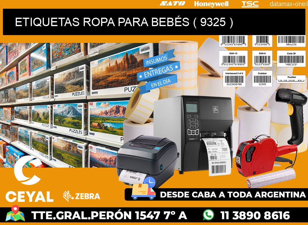 ETIQUETAS ROPA PARA BEBÉS ( 9325 )