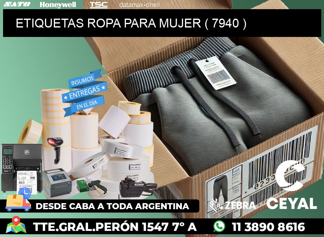 ETIQUETAS ROPA PARA MUJER ( 7940 )