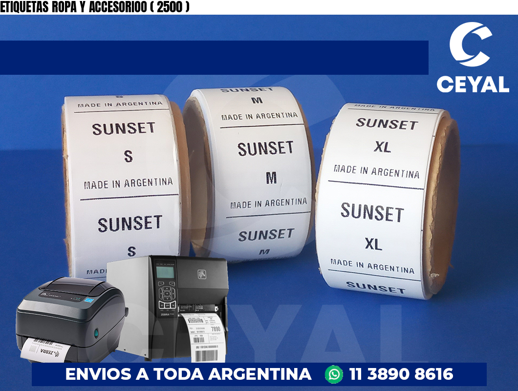 ETIQUETAS ROPA Y ACCESORIOO ( 2500 )