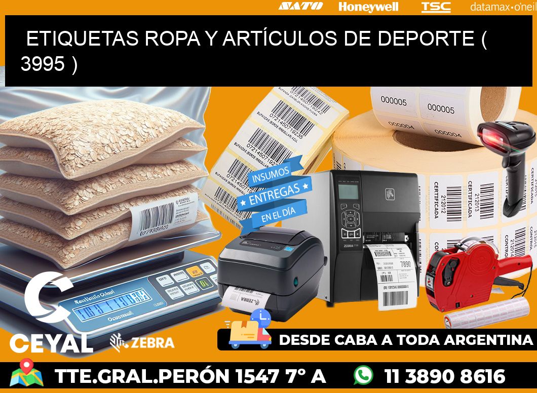 ETIQUETAS ROPA Y ARTÍCULOS DE DEPORTE ( 3995 )