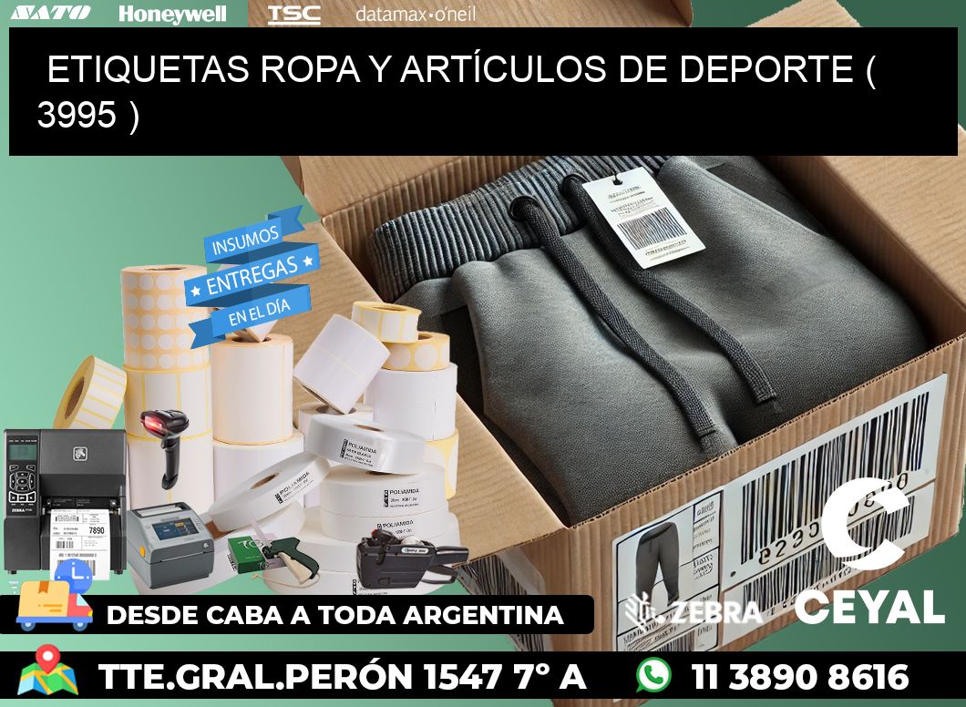 ETIQUETAS ROPA Y ARTÍCULOS DE DEPORTE ( 3995 )