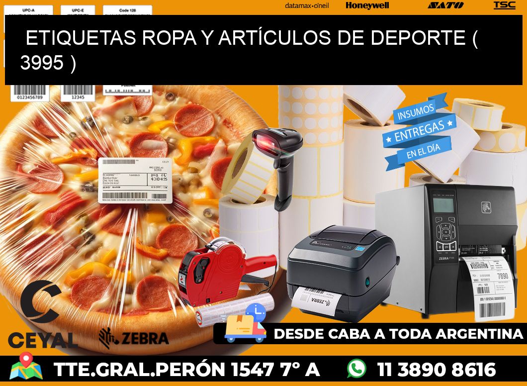 ETIQUETAS ROPA Y ARTÍCULOS DE DEPORTE ( 3995 )