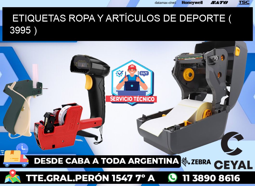 ETIQUETAS ROPA Y ARTÍCULOS DE DEPORTE ( 3995 )