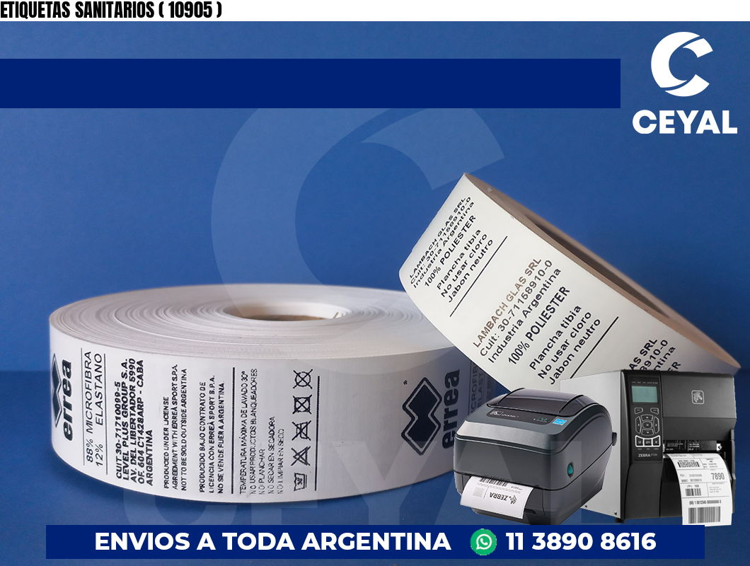 ETIQUETAS SANITARIOS ( 10905 )