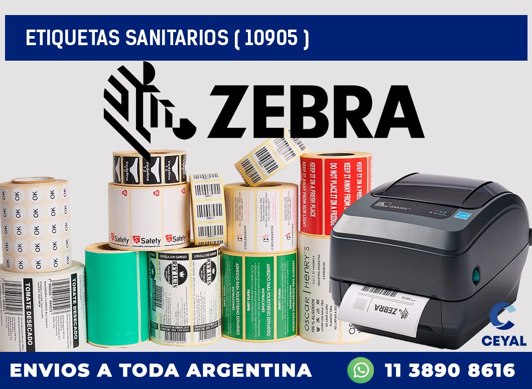 ETIQUETAS SANITARIOS ( 10905 )
