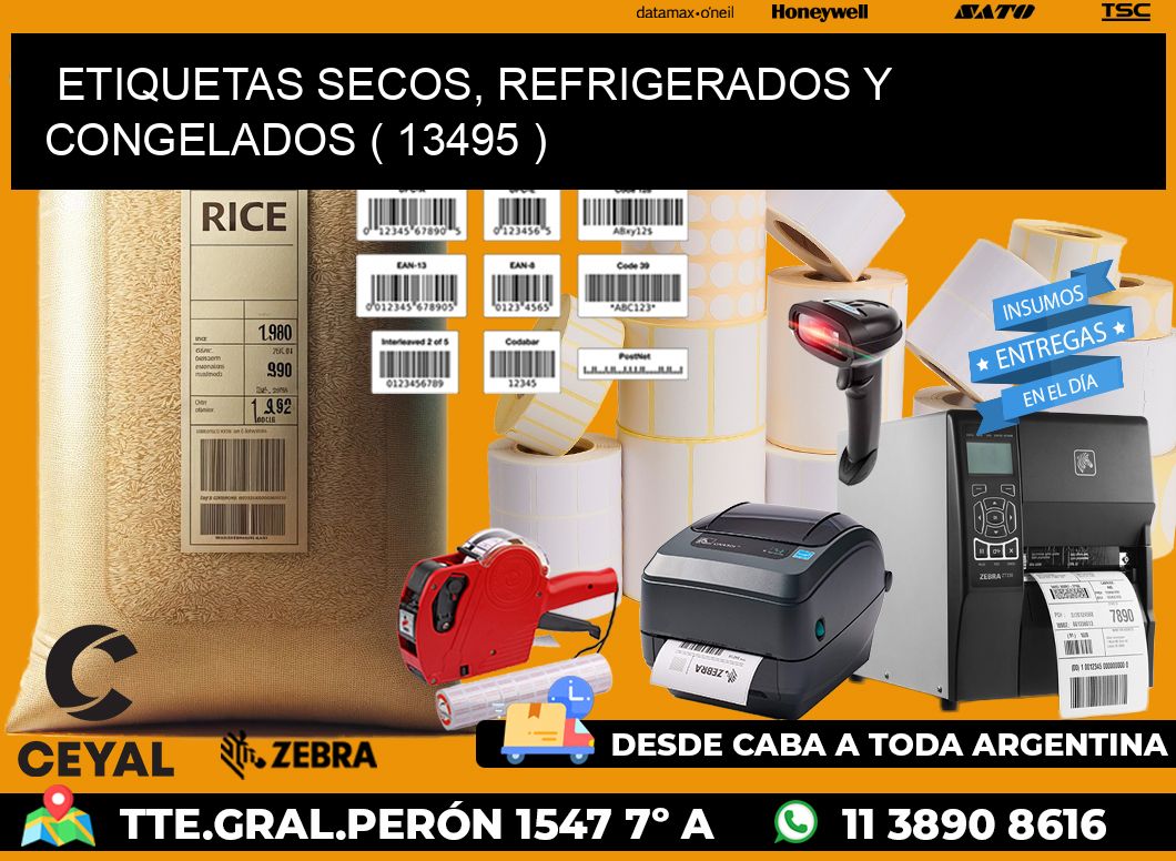 ETIQUETAS SECOS, REFRIGERADOS Y CONGELADOS ( 13495 )
