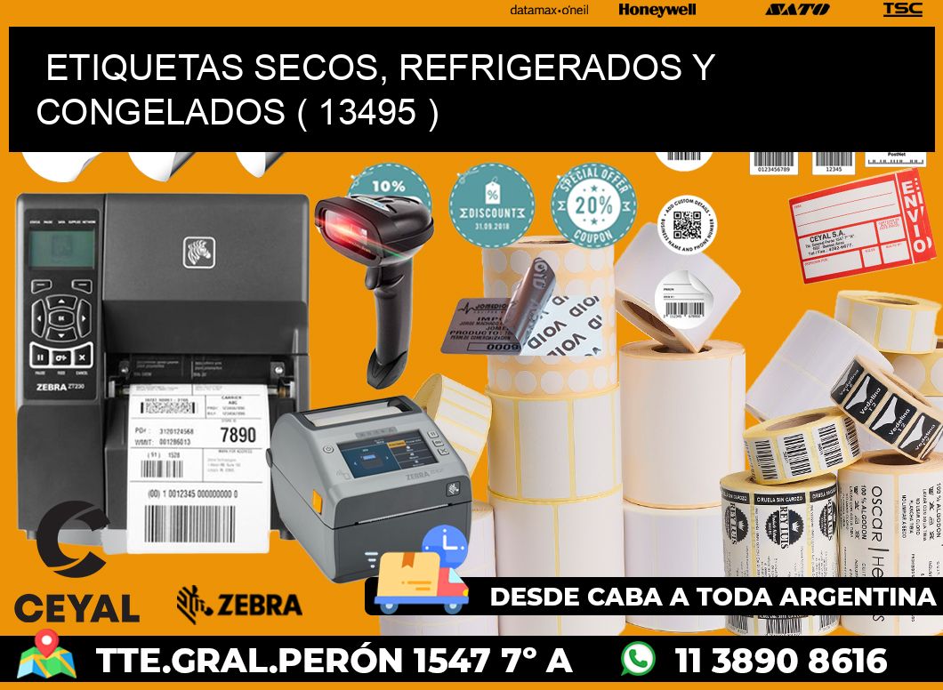 ETIQUETAS SECOS, REFRIGERADOS Y CONGELADOS ( 13495 )