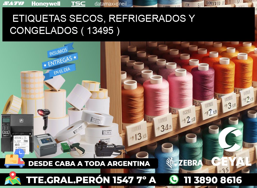 ETIQUETAS SECOS, REFRIGERADOS Y CONGELADOS ( 13495 )