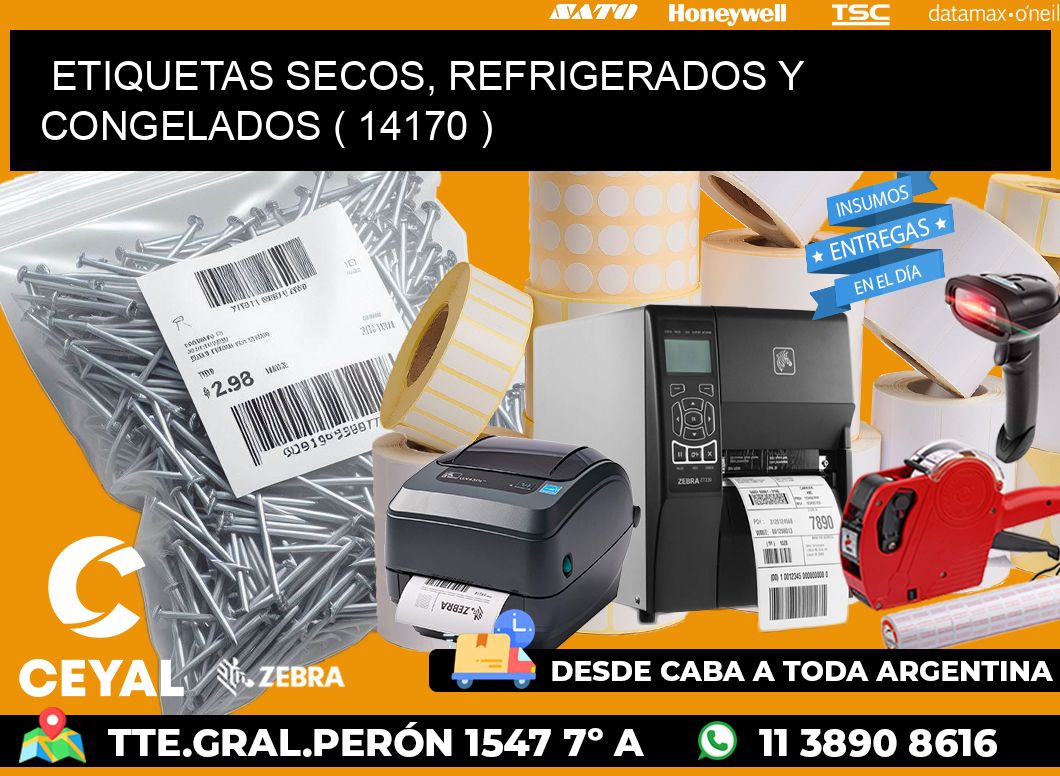 ETIQUETAS SECOS, REFRIGERADOS Y CONGELADOS ( 14170 )