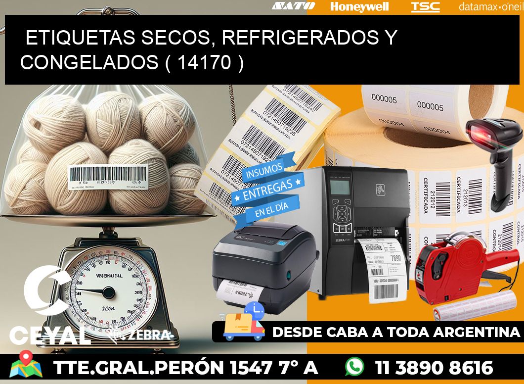 ETIQUETAS SECOS, REFRIGERADOS Y CONGELADOS ( 14170 )