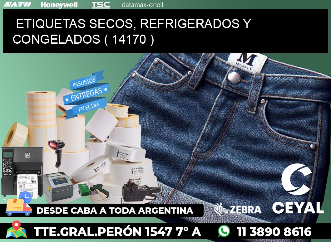 ETIQUETAS SECOS, REFRIGERADOS Y CONGELADOS ( 14170 )