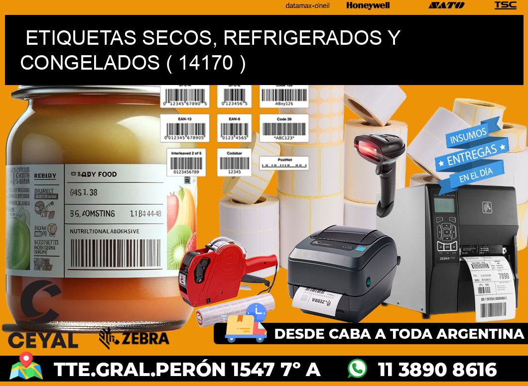 ETIQUETAS SECOS, REFRIGERADOS Y CONGELADOS ( 14170 )