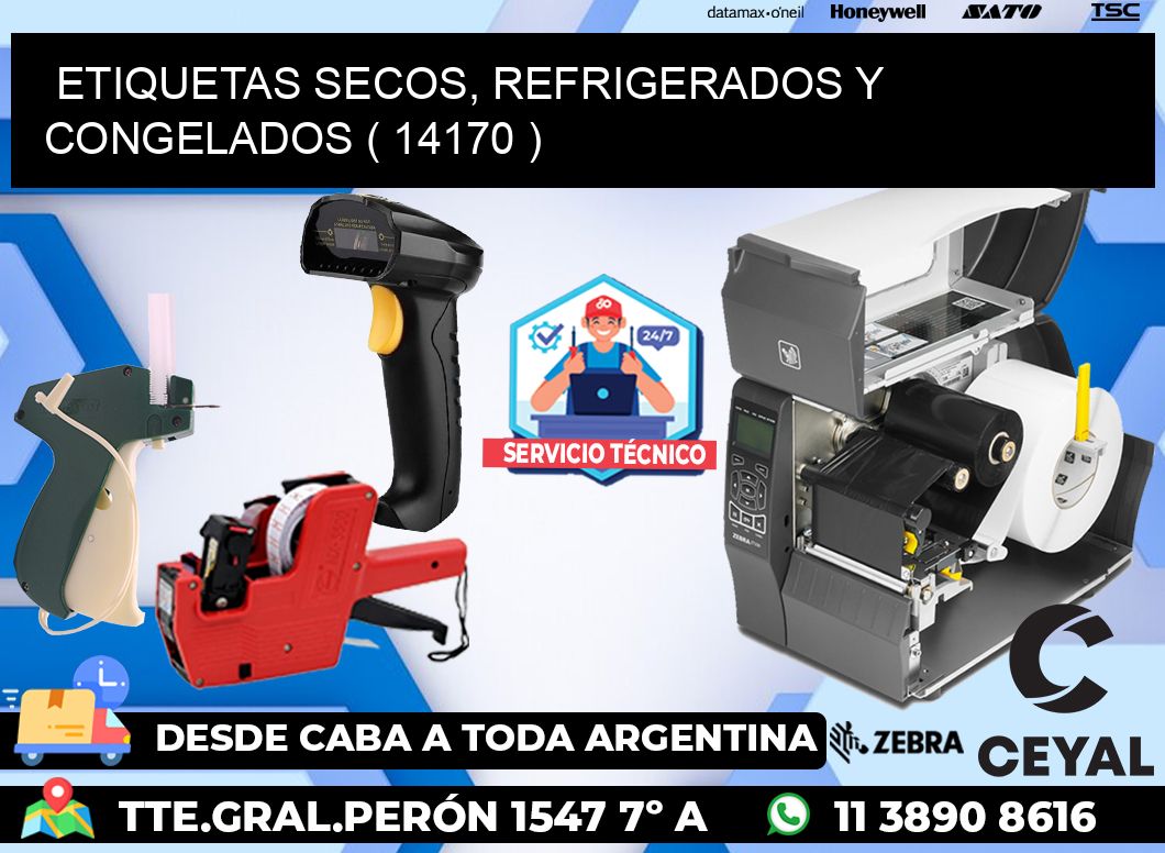 ETIQUETAS SECOS, REFRIGERADOS Y CONGELADOS ( 14170 )