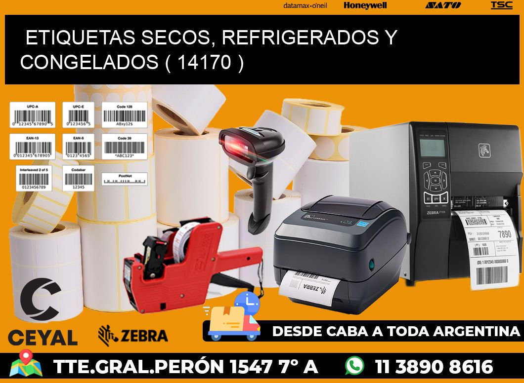 ETIQUETAS SECOS, REFRIGERADOS Y CONGELADOS ( 14170 )