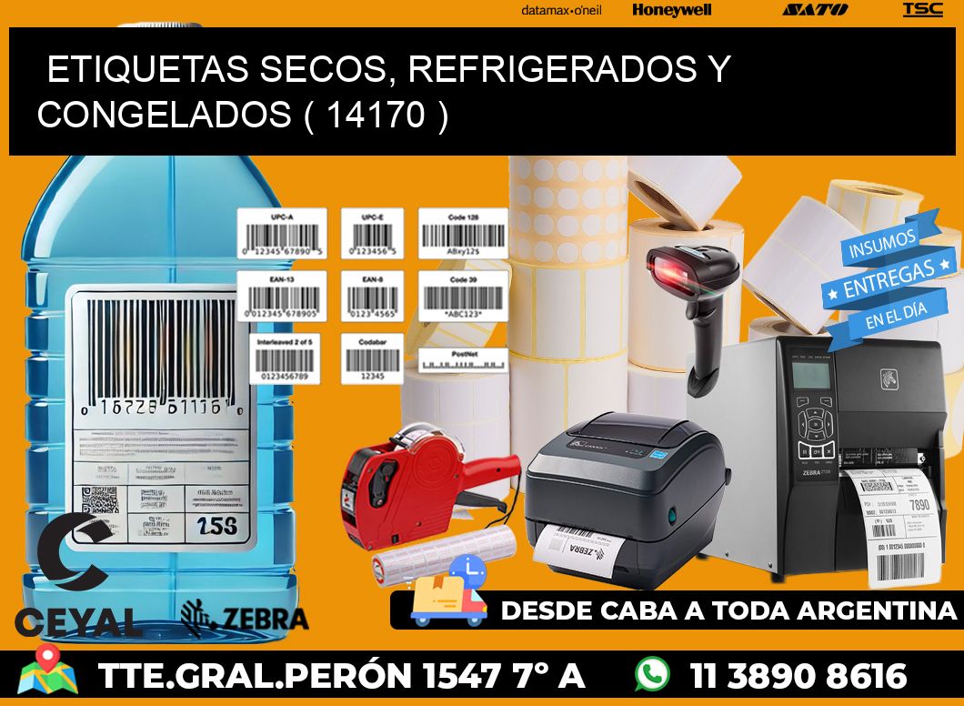 ETIQUETAS SECOS, REFRIGERADOS Y CONGELADOS ( 14170 )
