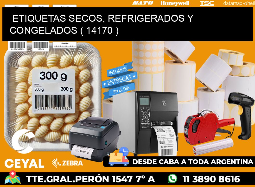 ETIQUETAS SECOS, REFRIGERADOS Y CONGELADOS ( 14170 )