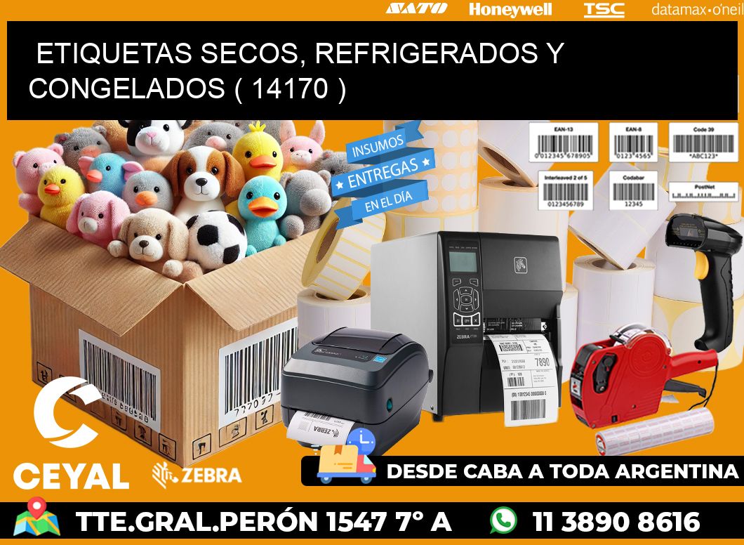 ETIQUETAS SECOS, REFRIGERADOS Y CONGELADOS ( 14170 )