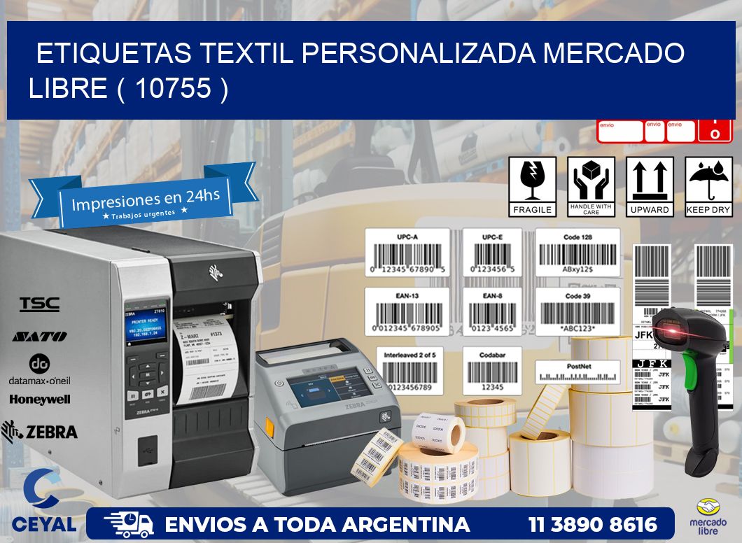 ETIQUETAS TEXTIL PERSONALIZADA MERCADO LIBRE ( 10755 )