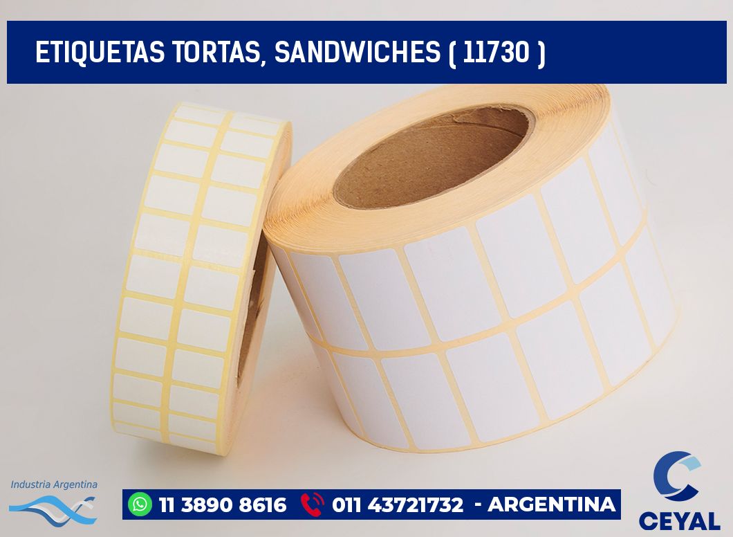 ETIQUETAS TORTAS, SANDWICHES ( 11730 )