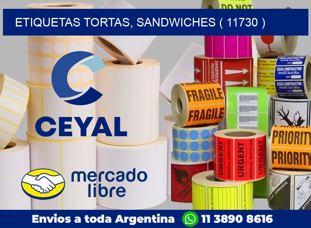 ETIQUETAS TORTAS, SANDWICHES ( 11730 )