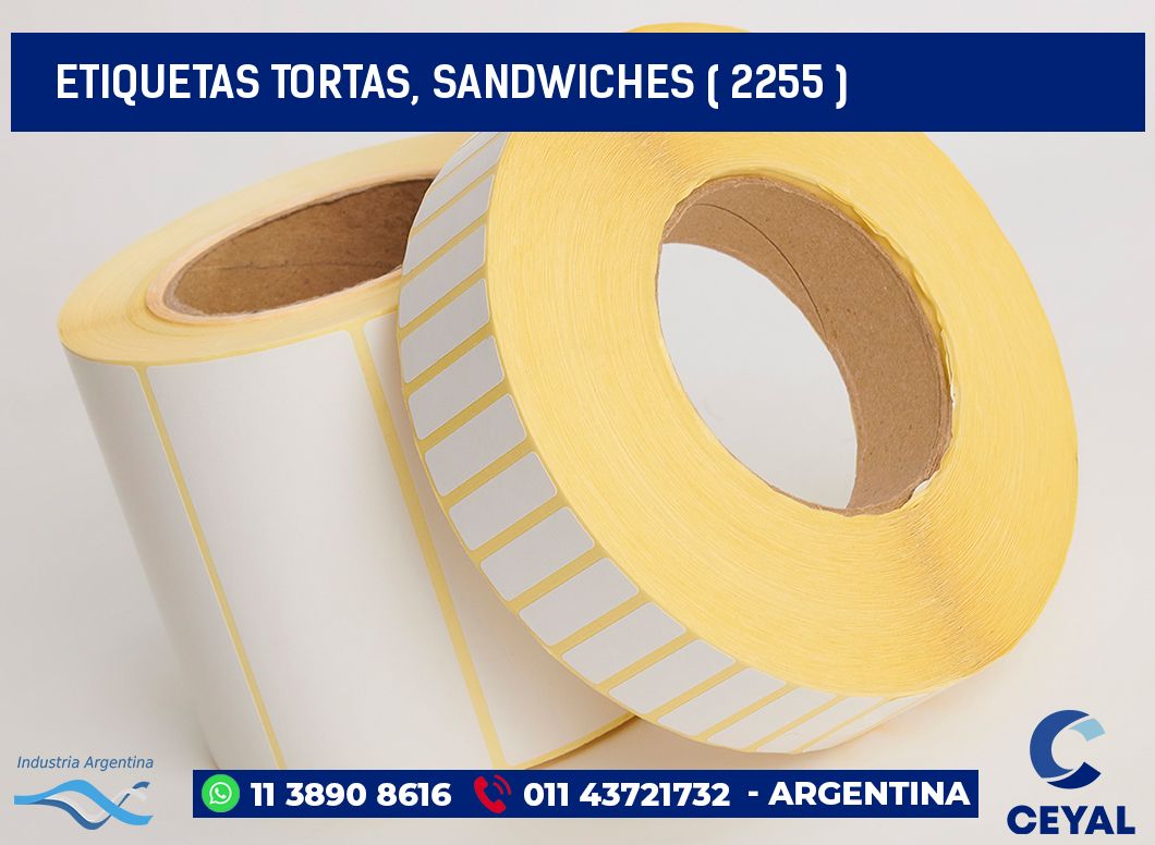 ETIQUETAS TORTAS, SANDWICHES ( 2255 )