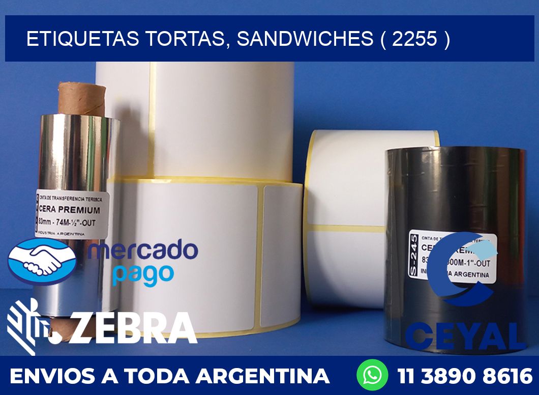 ETIQUETAS TORTAS, SANDWICHES ( 2255 )